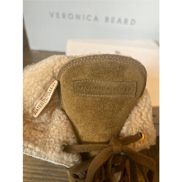 Veronica Beard Ananya Wedge Bootie Water Repellent Suede Hazelwood 9.5 - Picture 10 of 11